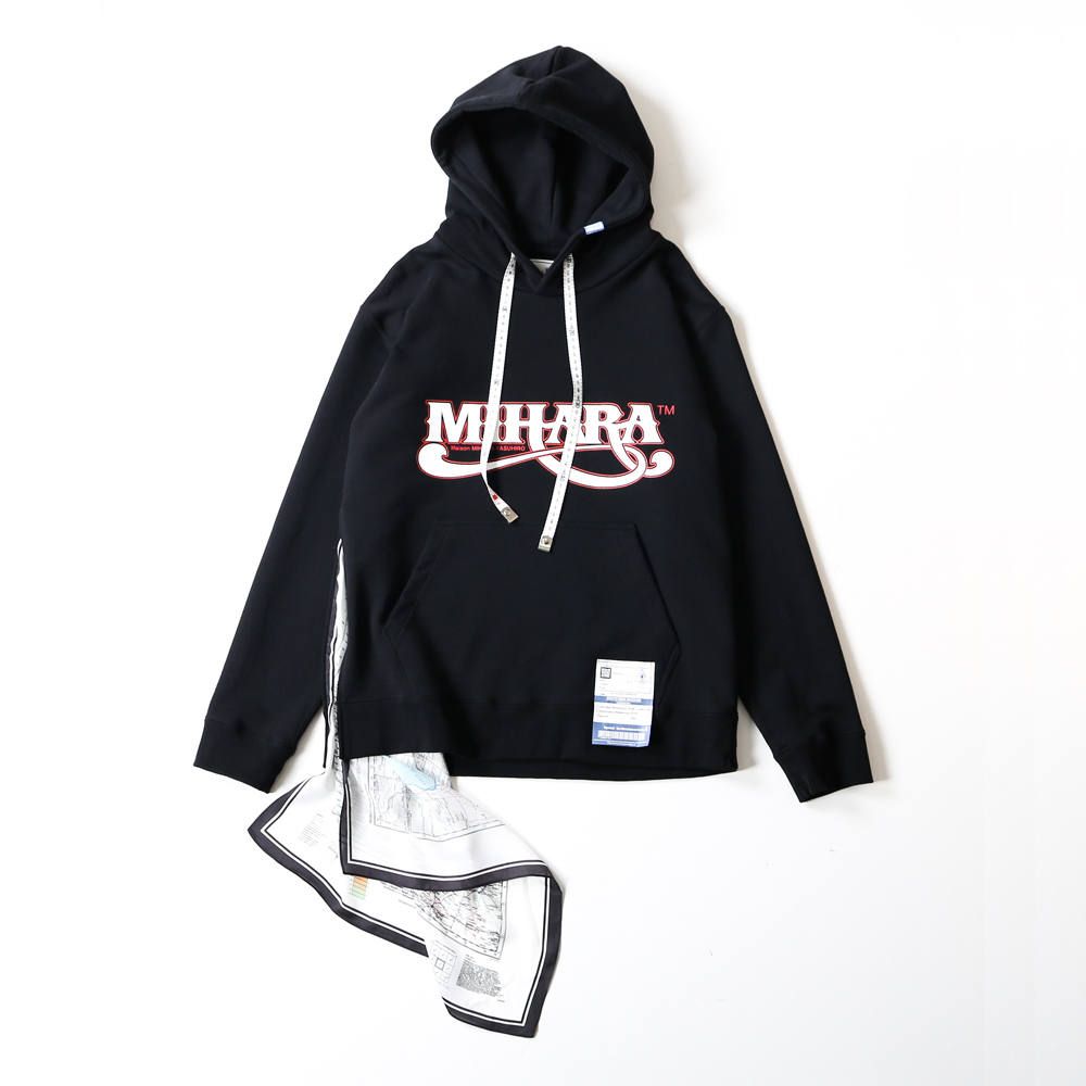 scarf hoodie / スカーフ ドッキング プルオーバーパーカー / A04HD641