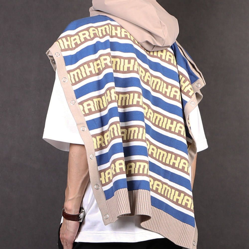 removable knit hoodie / リムーヴァブル ニット プルオーバーパーカー / A04HD511