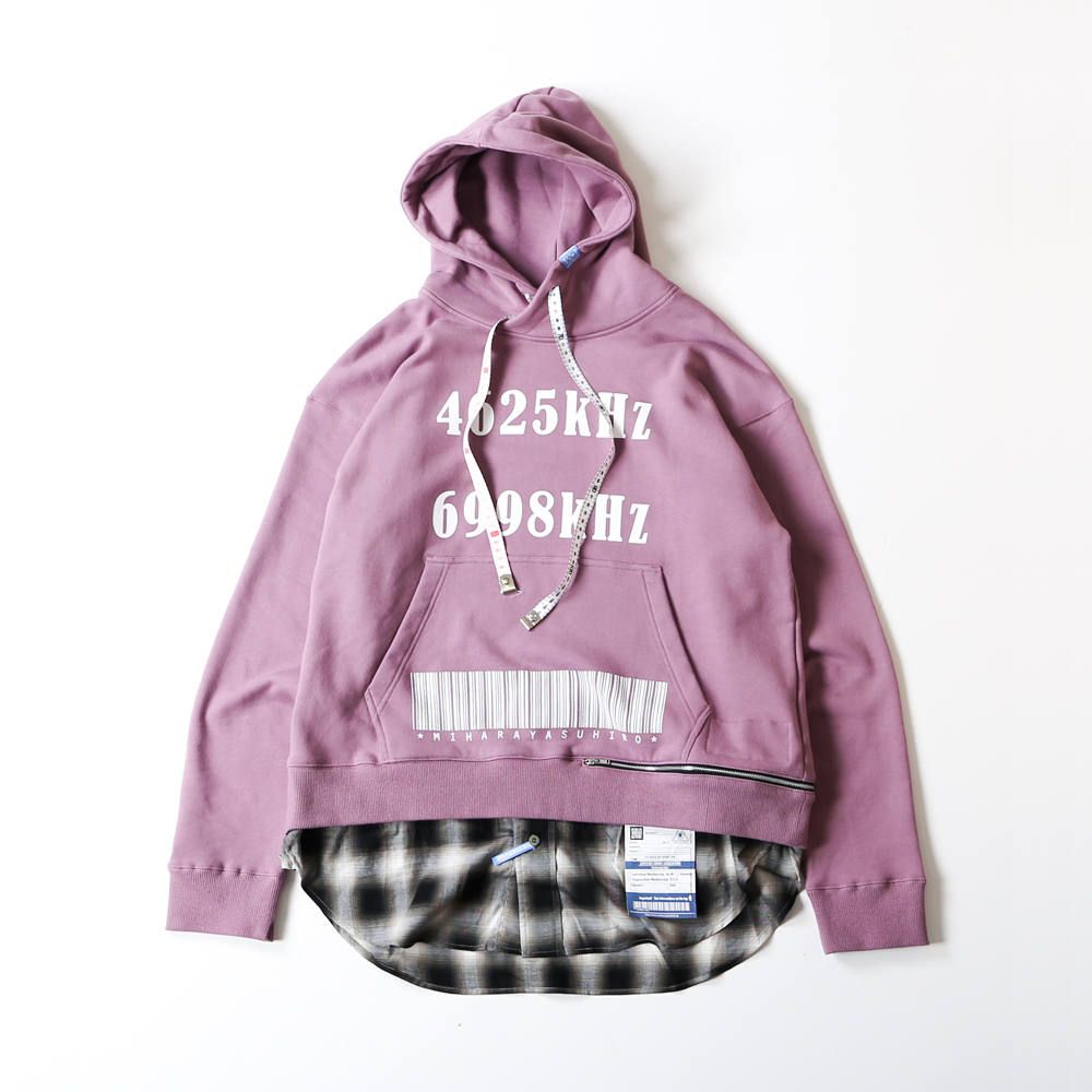 Maison MIHARA YASUHIRO - shirt layer zip slit hoodie / シャツ