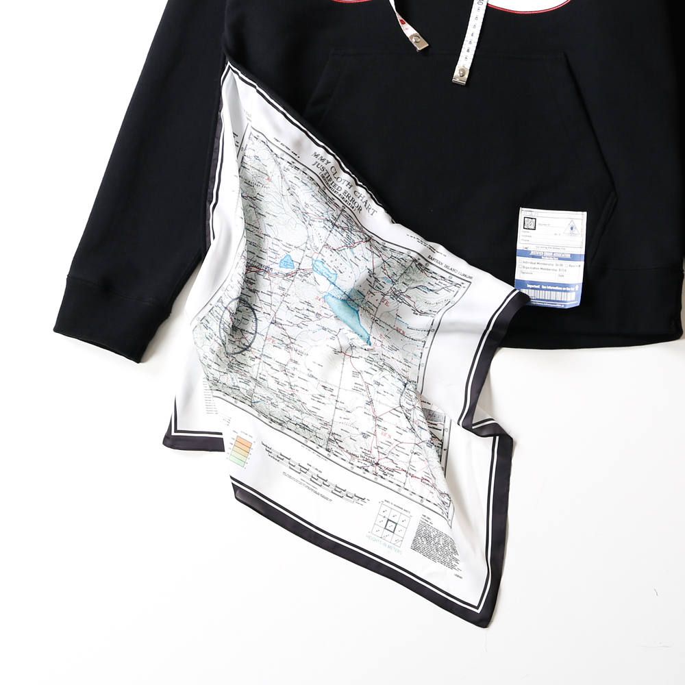 scarf hoodie / スカーフ ドッキング プルオーバーパーカー / A04HD641