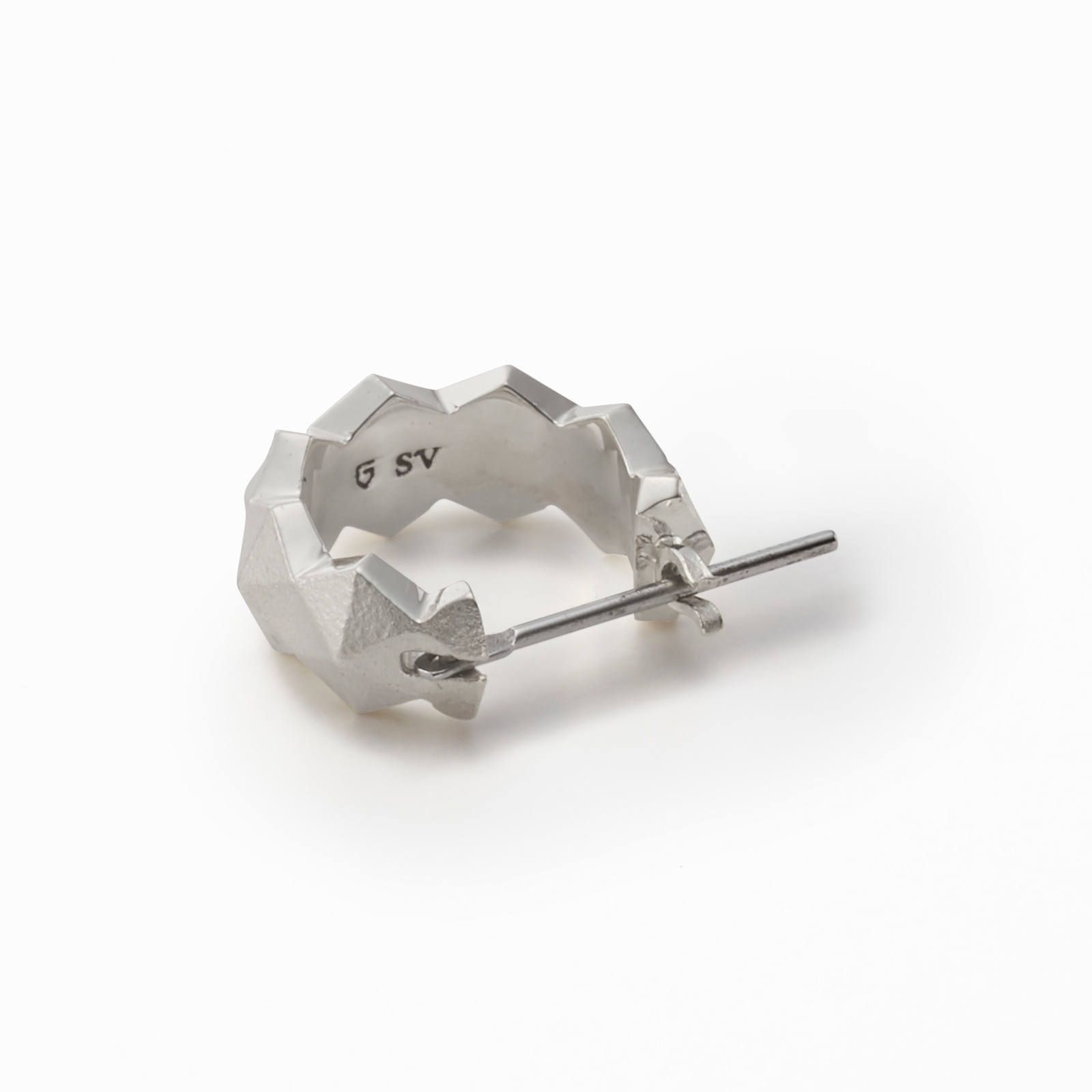 Honeycomb Studs Ring Pierce - S / ハニカム スタッズ リング ピアス - スモール / GP20003