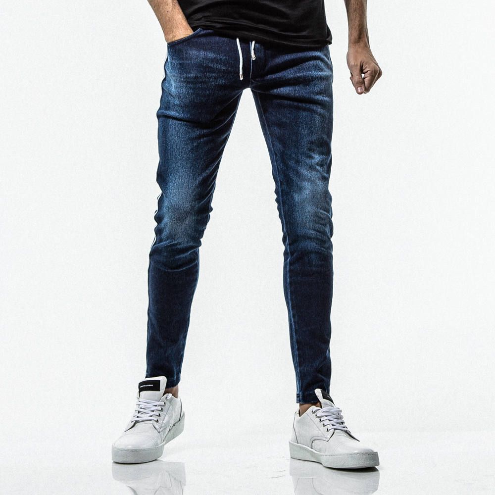 EX denim jersey line PT2 / インディゴベアインイ デニム ラインパンツ / RC16-ST-008D-2