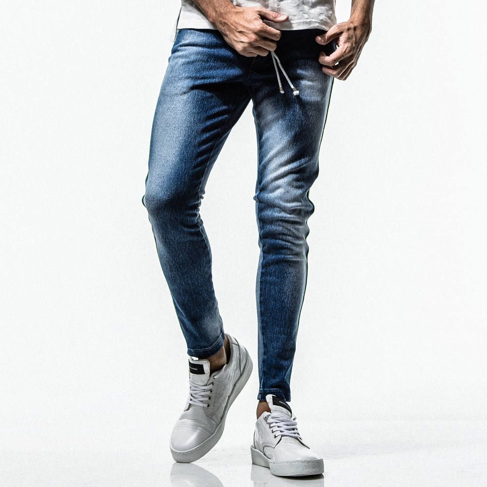 EX denim jersey line PT2 / インディゴベアインイ デニム ラインパンツ / RC16-ST-008D-2
