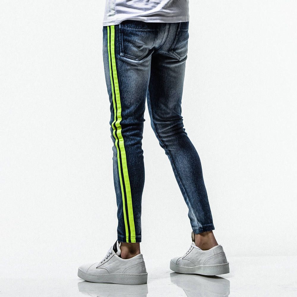EX denim jersey line PT2 / インディゴベアインイ デニム ラインパンツ / RC16-ST-008D-2