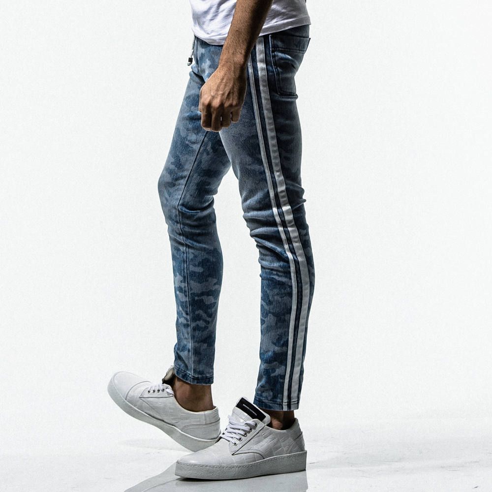 EX denim jersey line PT2 / インディゴベアインイ デニム ラインパンツ / RC16-ST-008D-2