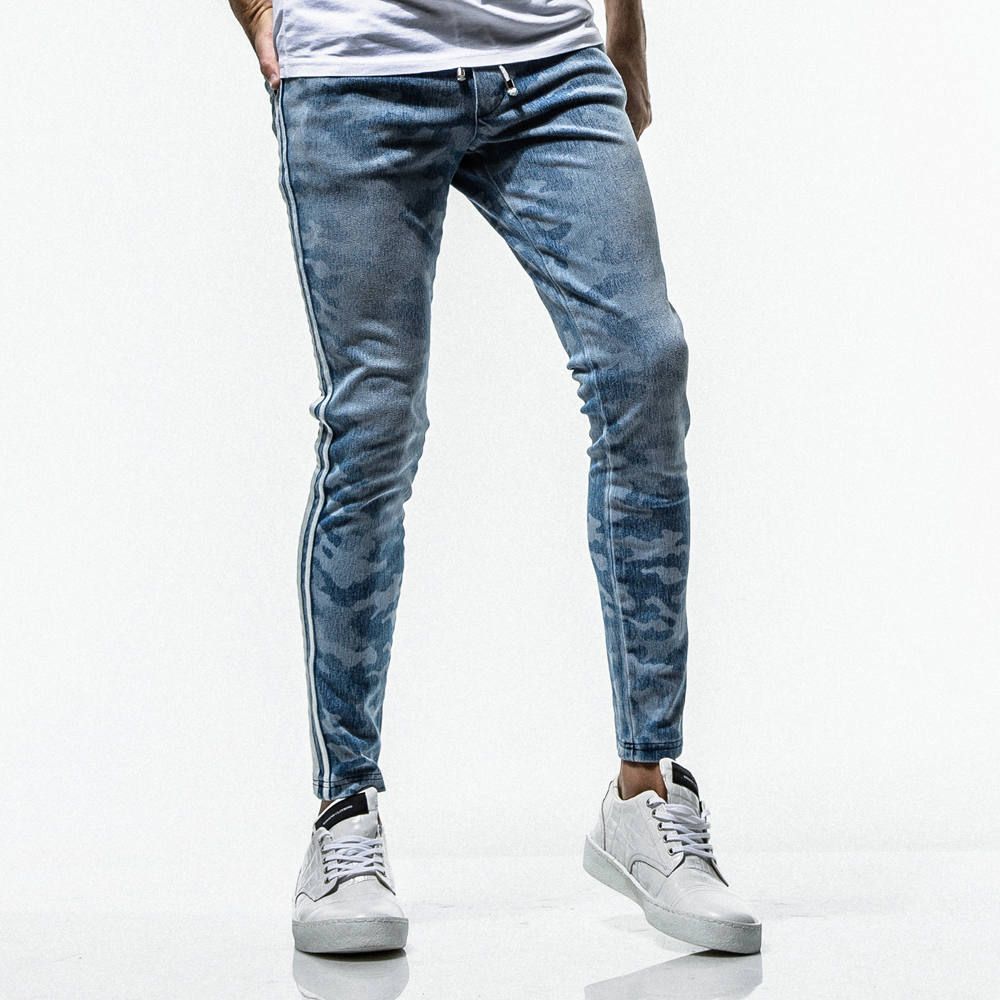 EX denim jersey line PT2 / インディゴベアインイ デニム ラインパンツ / RC16-ST-008D-2