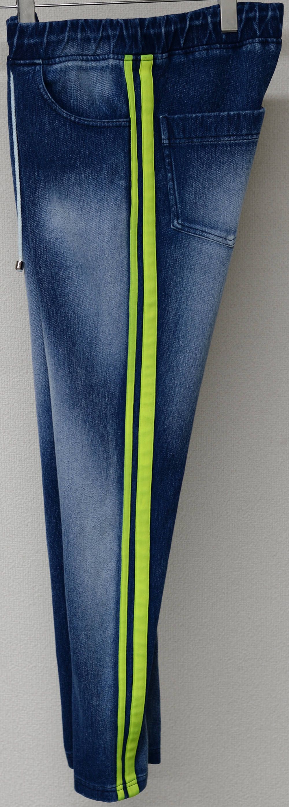 EX denim jersey line PT2 / インディゴベアインイ デニム ラインパンツ / RC16-ST-008D-2