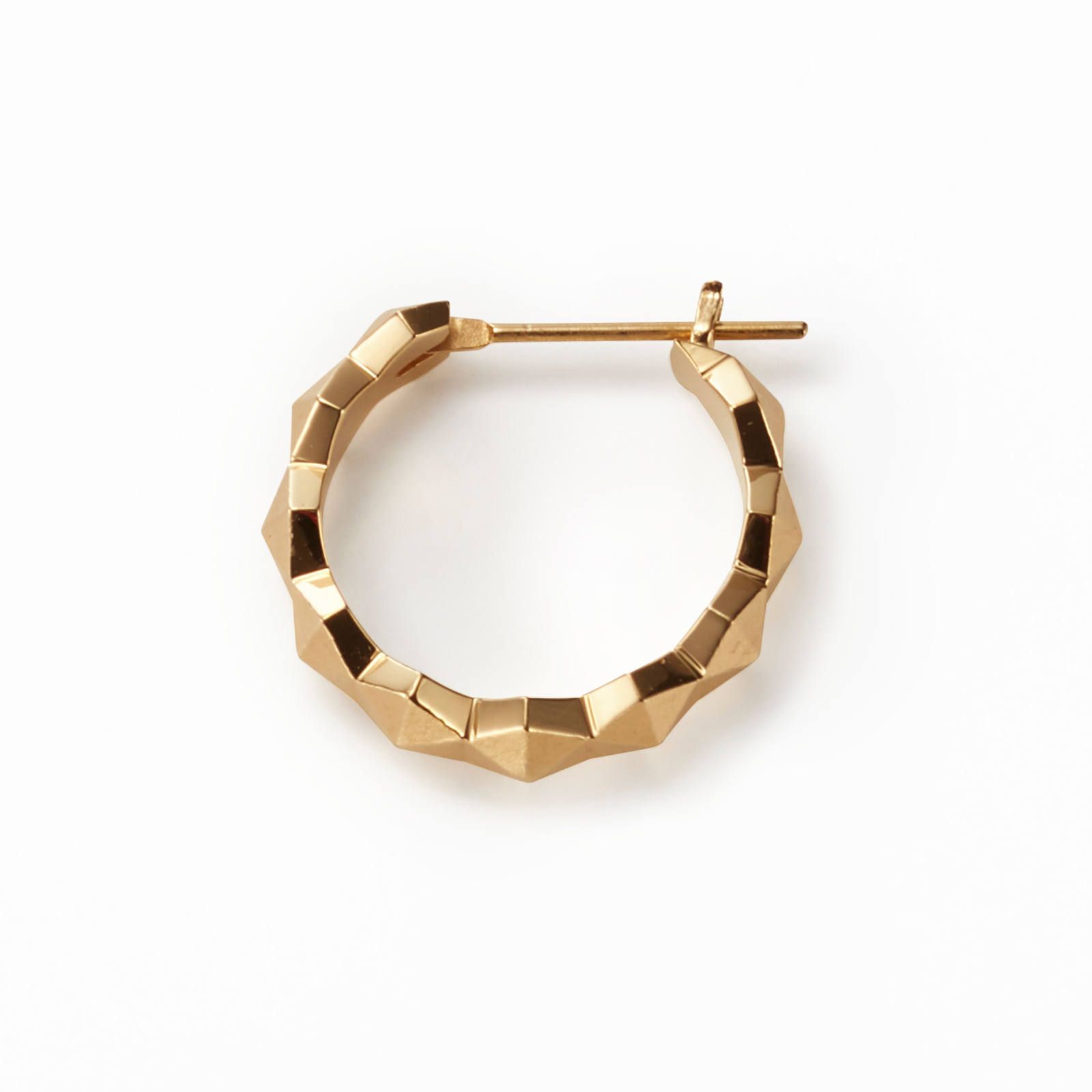 Honeycomb Studs Ring Pierce - L / ハニカム スタッズ リング ピアス - ラージ / GP20002