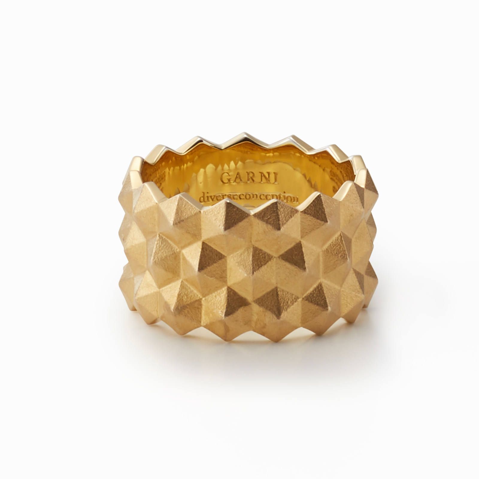 GARNI - Honeycomb Studs Ring - L / ハニカム スタッズ リング