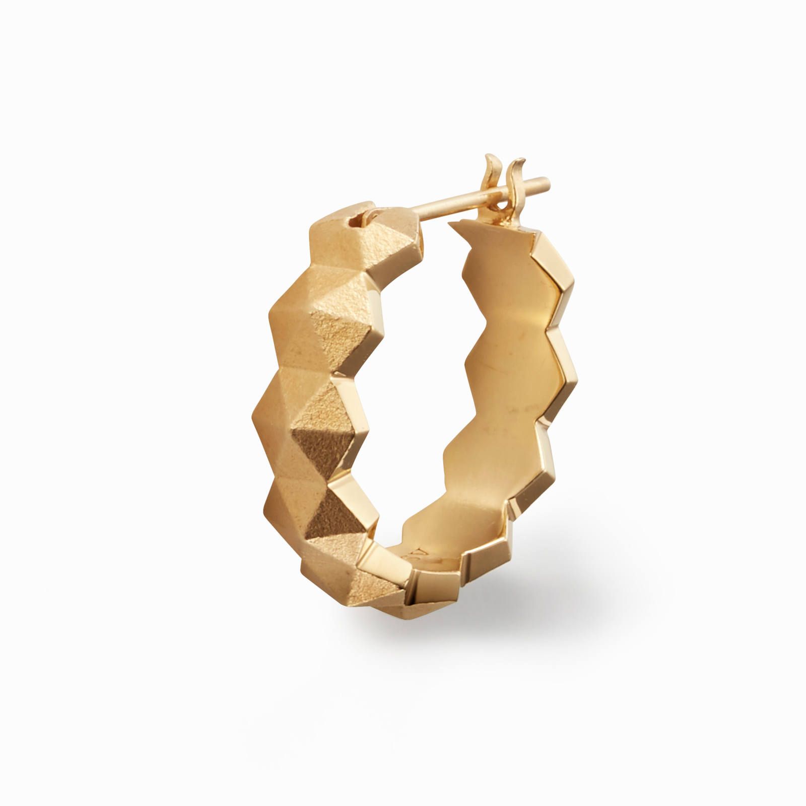 Honeycomb Studs Ring Pierce - L / ハニカム スタッズ リング ピアス - ラージ / GP20002