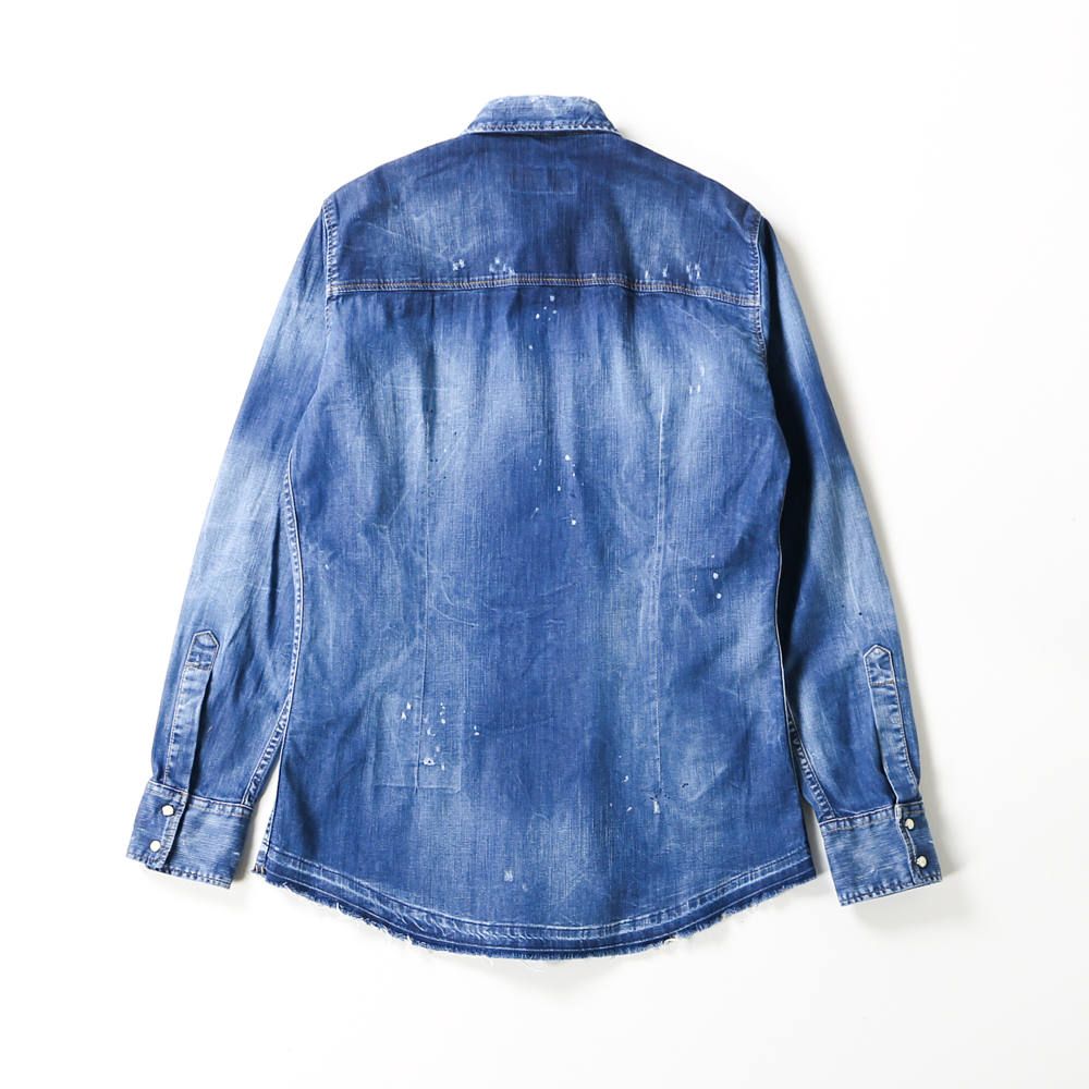 DSQUARED2 ディースクエアード 21AW Back Logo Denim Shirts S74DM0525