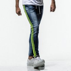 EX denim jersey line PT2 / インディゴベアインイ デニム ラインパンツ / RC16-ST-008D-2