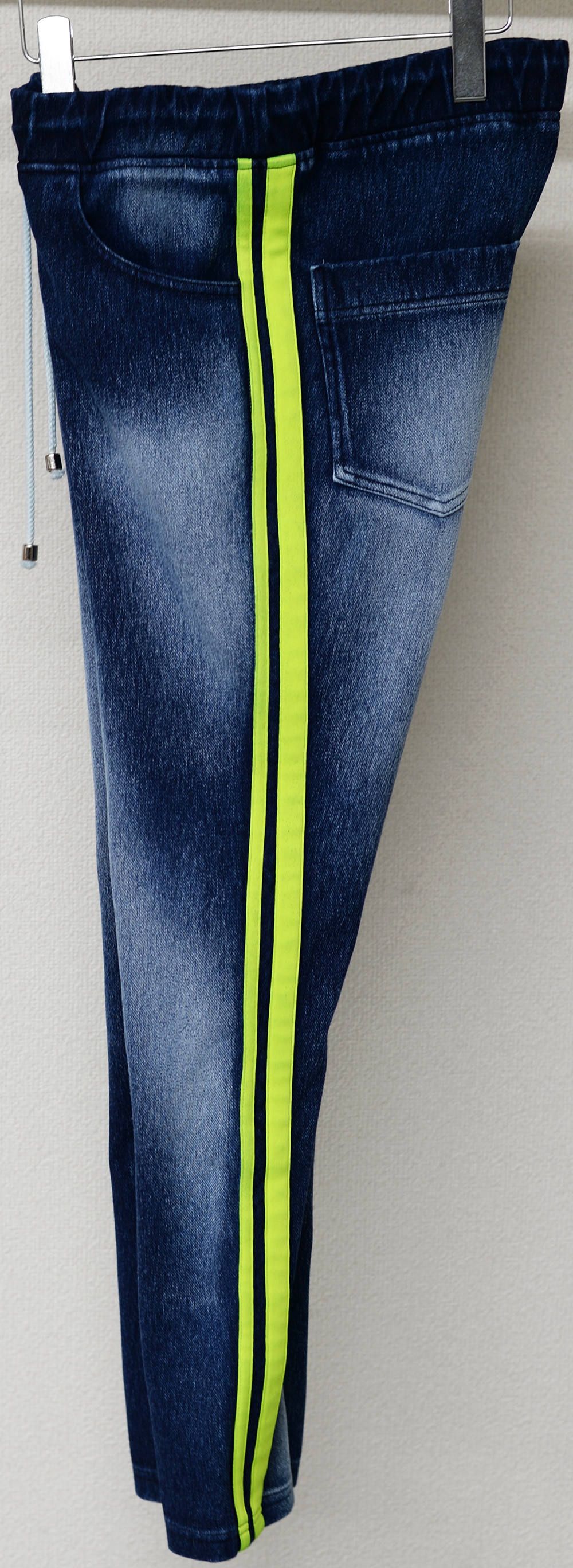 EX denim jersey line PT2 / インディゴベアインイ デニム ラインパンツ / RC16-ST-008D-2