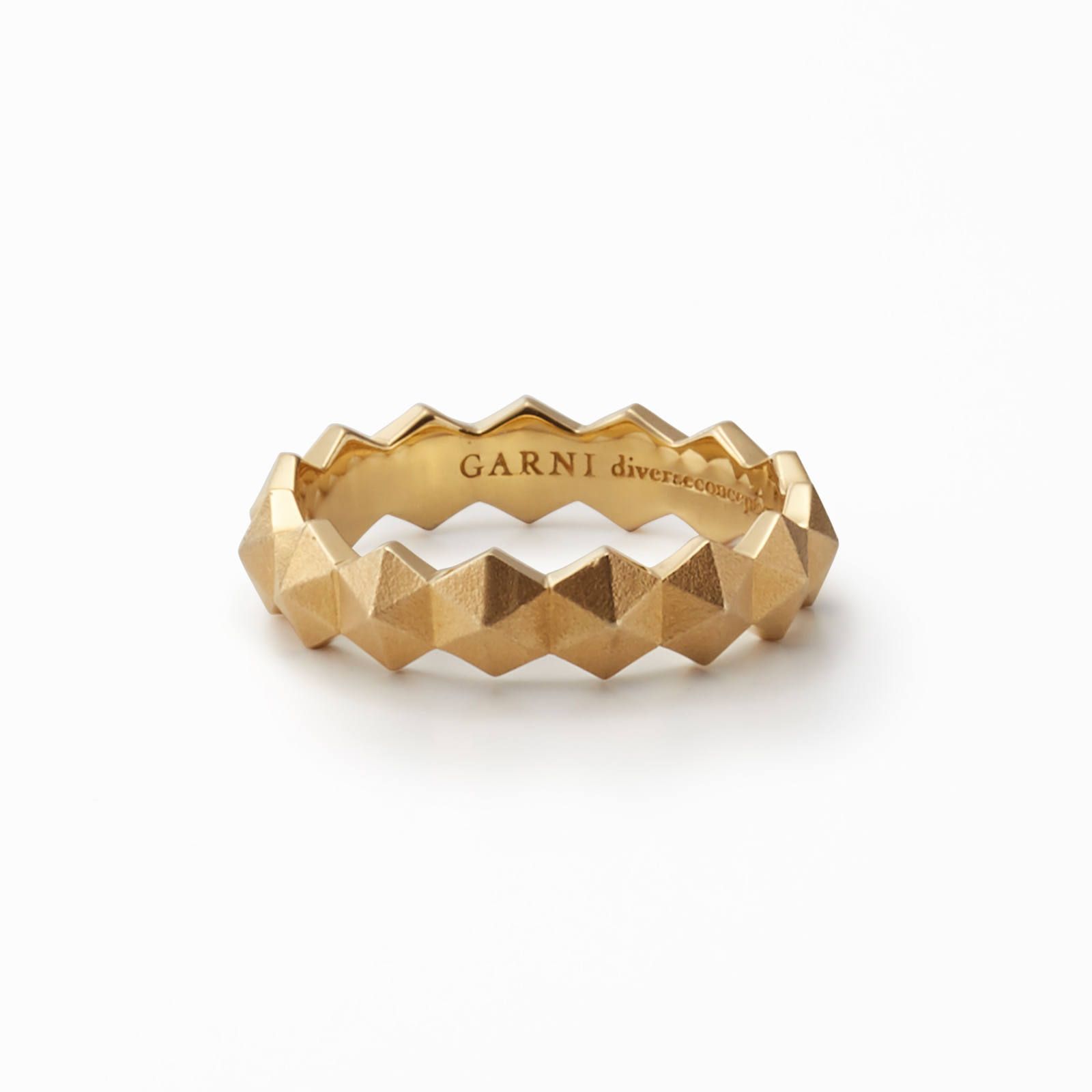 GARNI - Honeycomb Studs Ring - S / ハニカム スタッズ リング