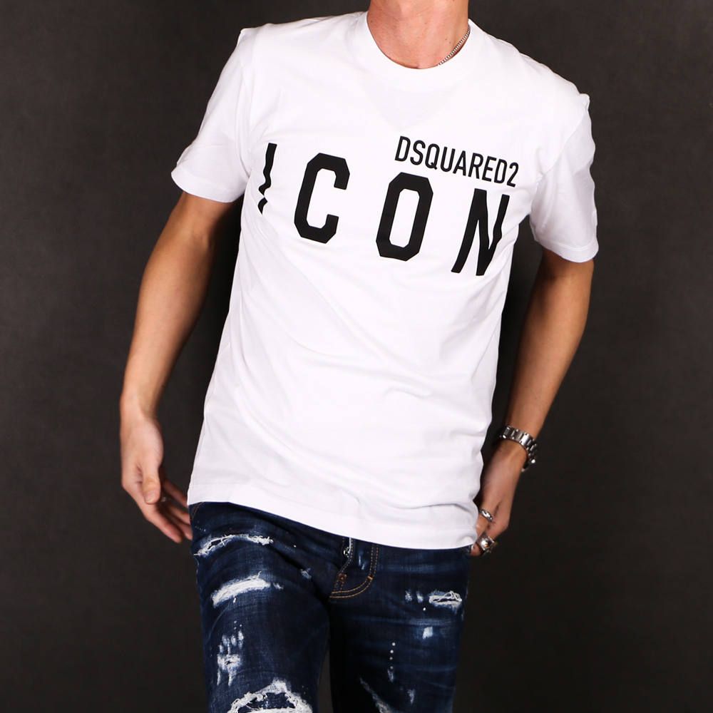 数量限定】 DSQUARED2 19SS カナダプリントTシャツ カットソー S 白