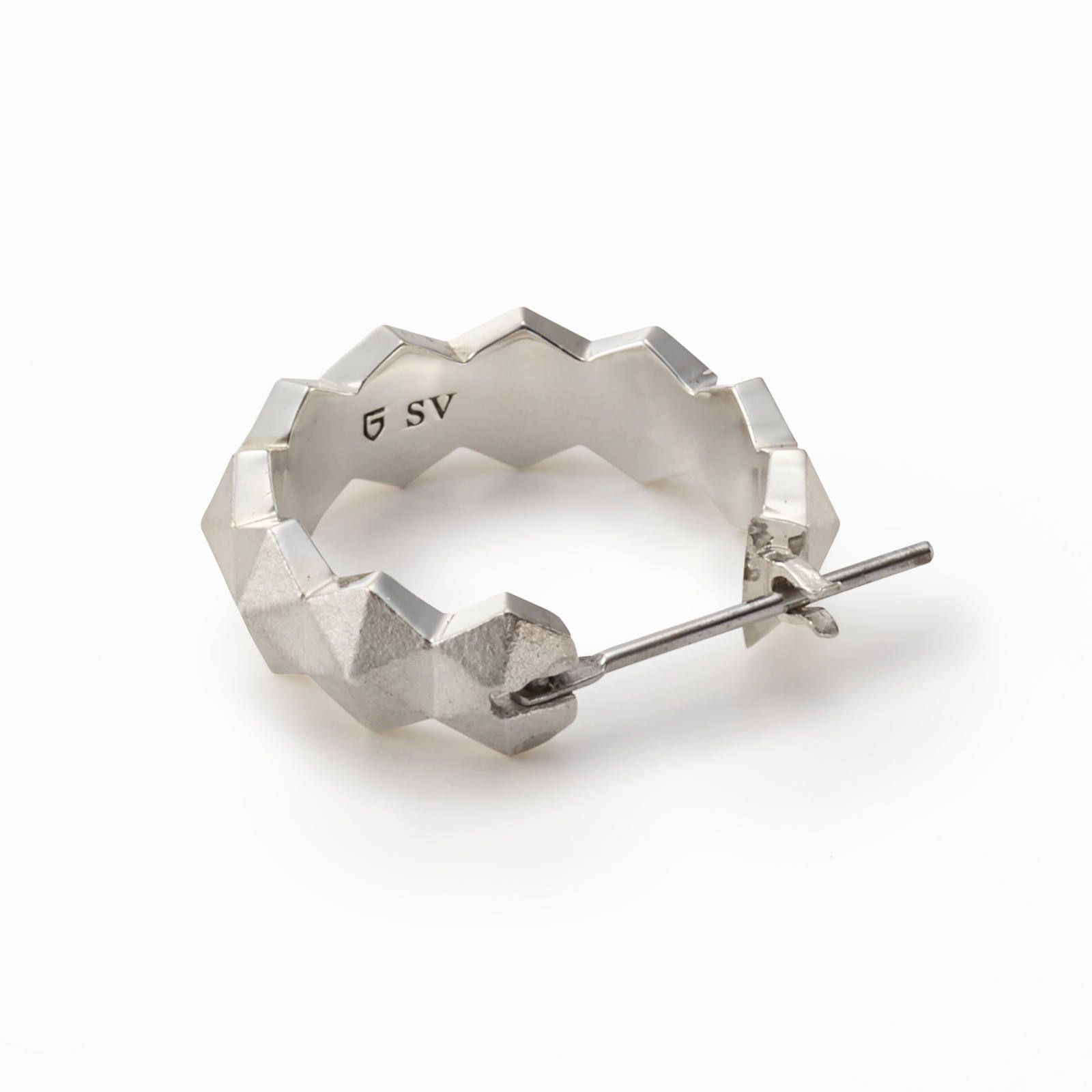 Honeycomb Studs Ring Pierce - L / ハニカム スタッズ リング ピアス - ラージ / GP20002