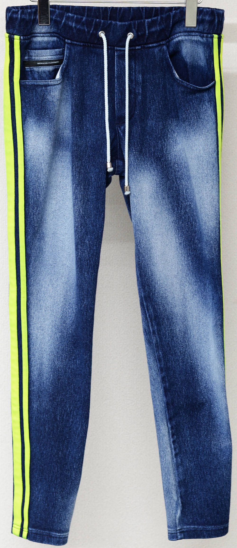 EX denim jersey line PT2 / インディゴベアインイ デニム ラインパンツ / RC16-ST-008D-2