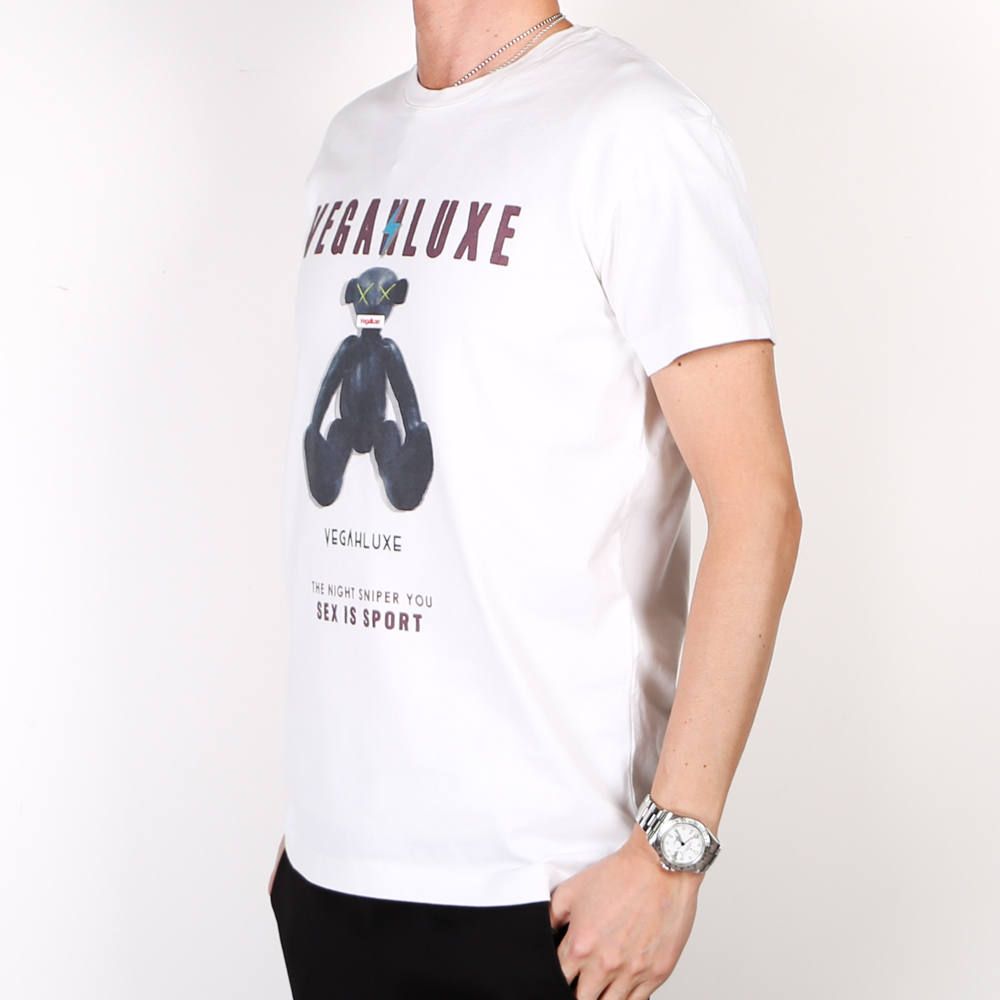 VINTAGE VEGAHLUXE ROCK S/S TEE B / プリント クルーネックTシャツ VXT002-CT101
