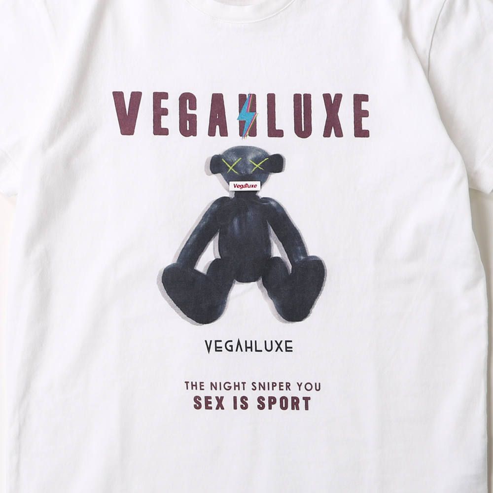 VINTAGE VEGAHLUXE ROCK S/S TEE B / プリント クルーネックTシャツ VXT002-CT101