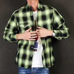 80'S NEON COLOR OMBRE CHECK SHIRTS / ネオンカラー オンブレチェックシャツ TSH-S2004