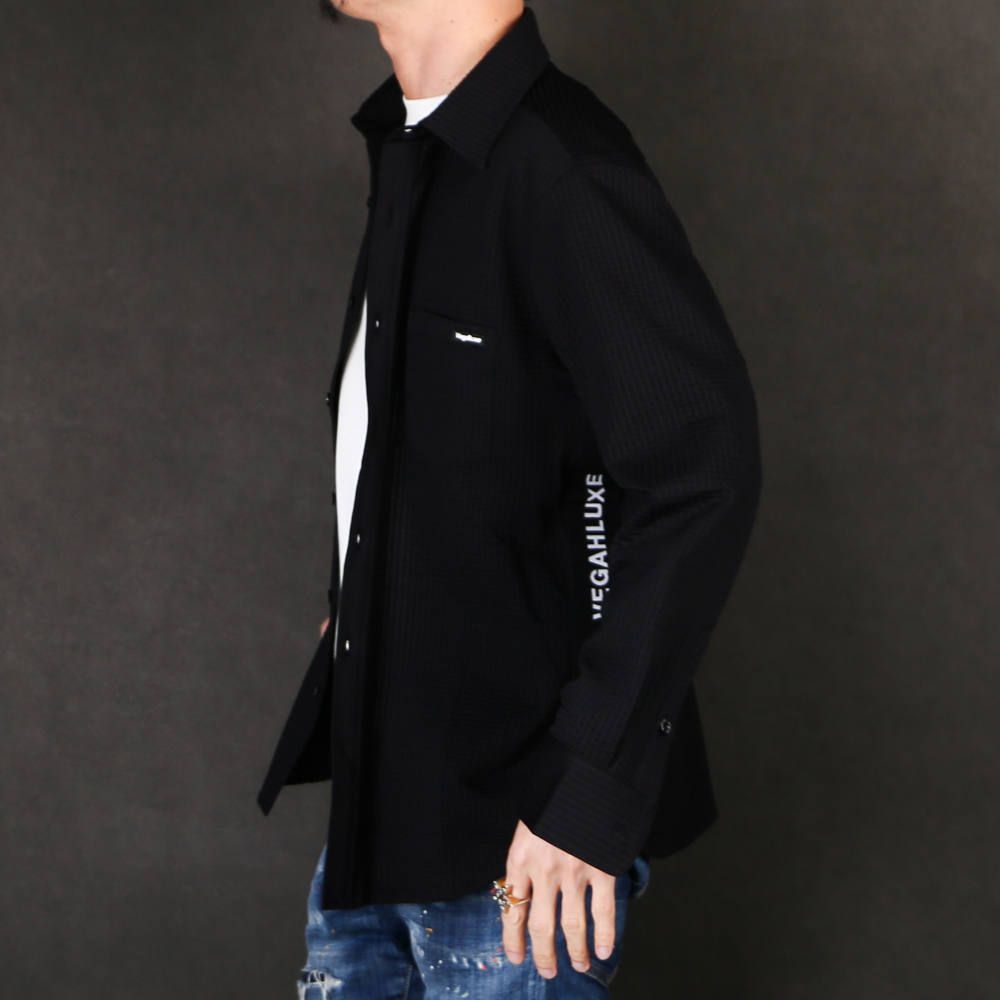 LUXE163AKM VEGAHLUXE MODEL MOVING MAGIC SHIRT / ストレッチジャージ シャツ VXS001-MM02