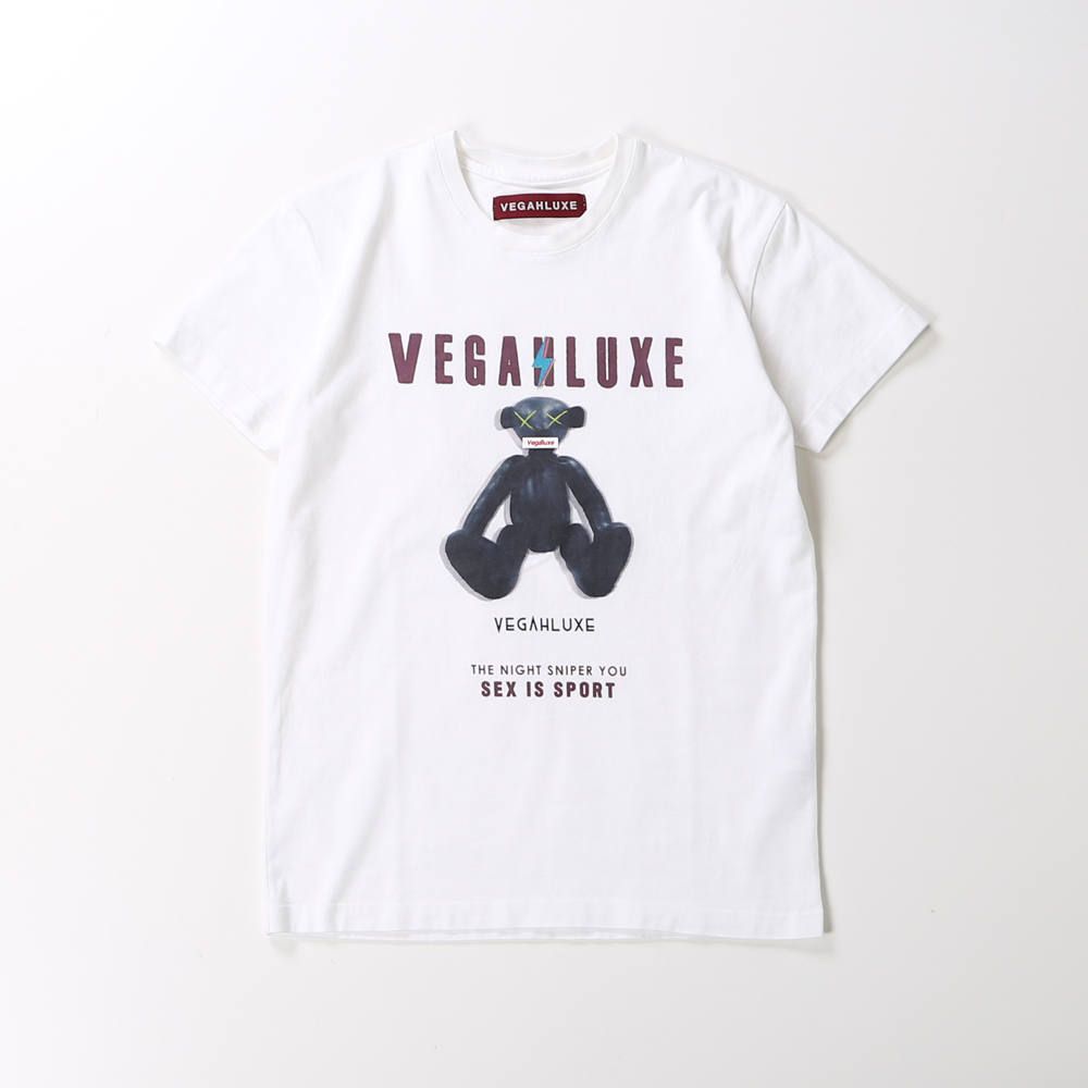 VINTAGE VEGAHLUXE ROCK S/S TEE B / プリント クルーネックTシャツ VXT002-CT101