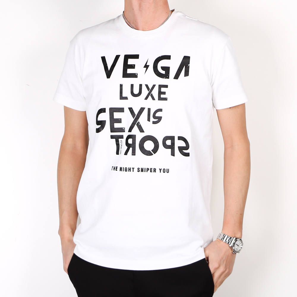 VINTAGE VEGAHLUXE ROCK S/S TEE C / プリント クルーネックTシャツ VXT003-CT101