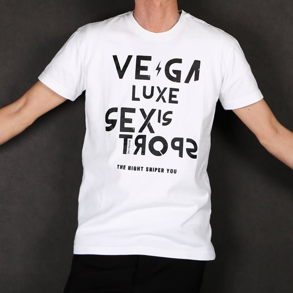 VINTAGE VEGAHLUXE ROCK S/S TEE C / プリント クルーネックTシャツ VXT003-CT101