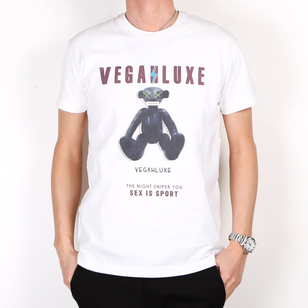 VEGAHLUXE - VINTAGE VEGAHLUXE ROCK S/S TEE B / プリント クルー