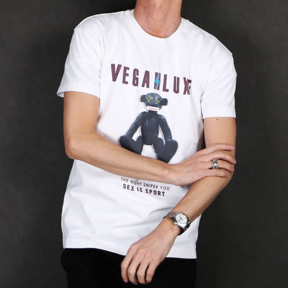 VINTAGE VEGAHLUXE ROCK S/S TEE B / プリント クルーネックTシャツ VXT002-CT101