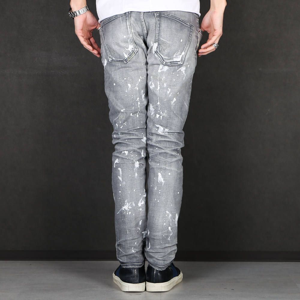 HYBRID-STRETCH NEON CRASH DENIM 5P CROPPED TAPERED / ストレッチデニム アンクルパンツ TPT-S2002