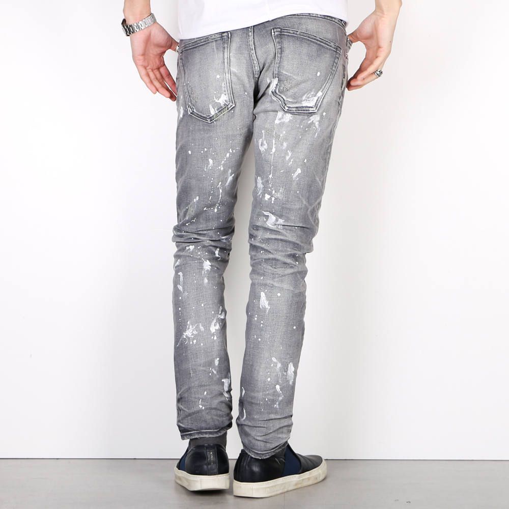 HYBRID-STRETCH NEON CRASH DENIM 5P CROPPED TAPERED / ストレッチデニム アンクルパンツ TPT-S2002