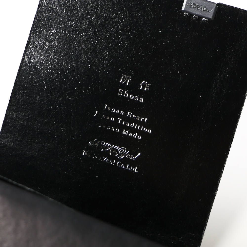 【限定所作】 ショートウォレット2.0 | ボレロ 黒×黒箔 sho-sh2b (Exclusivel)