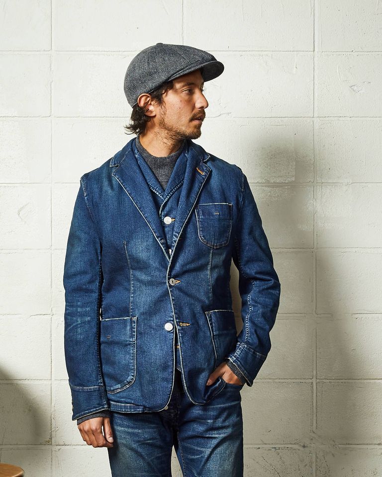 TMT - HYBRID-STRETCH DENIM TAILORED JACKET / ストレッチデニム テーラードジャケット / TJK