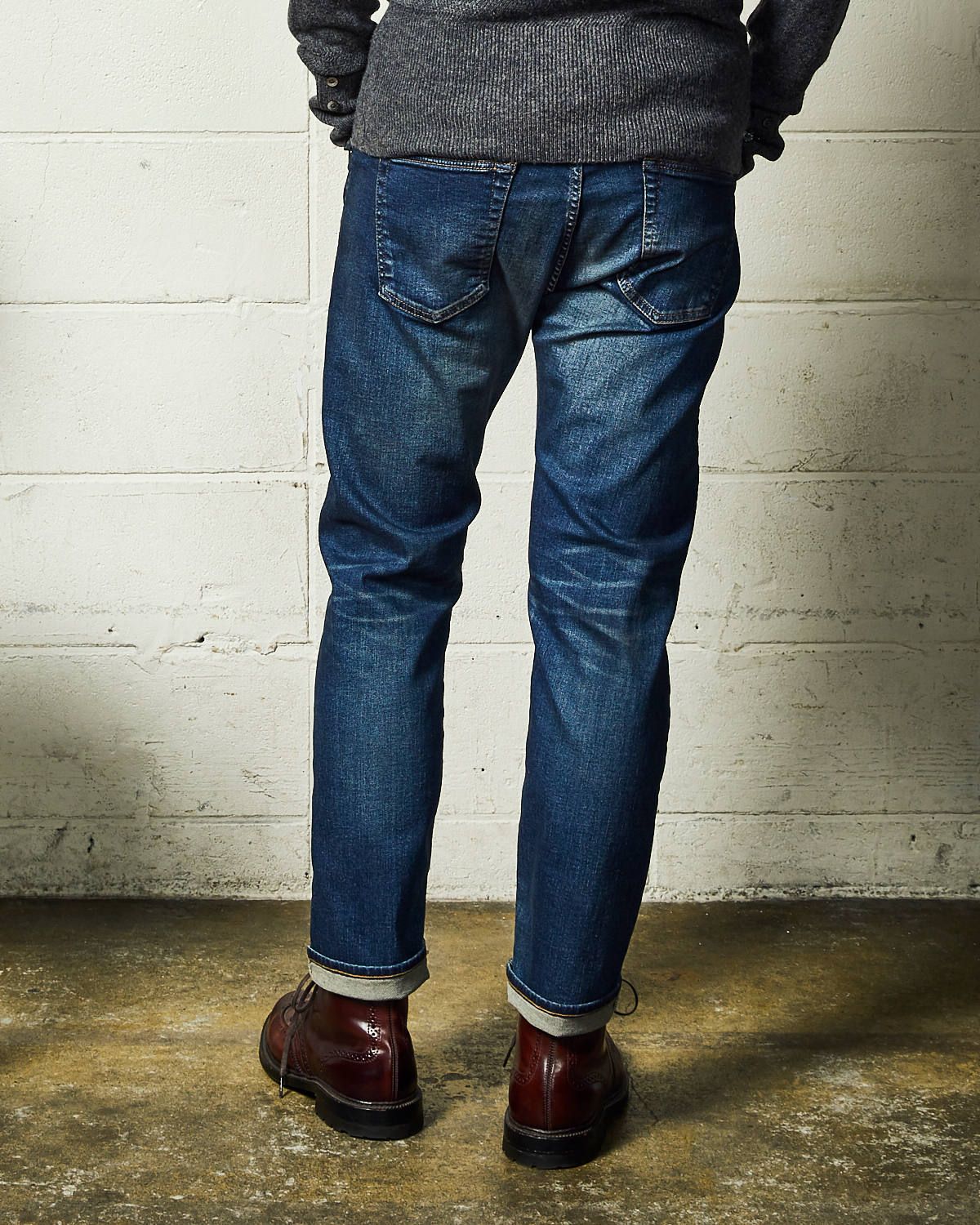 HYBRID-STRETCH DENIM 5P FRONT POINT CROPPED TAPERED / ストレッチデニム テーパードパンツ / TPT-F2003