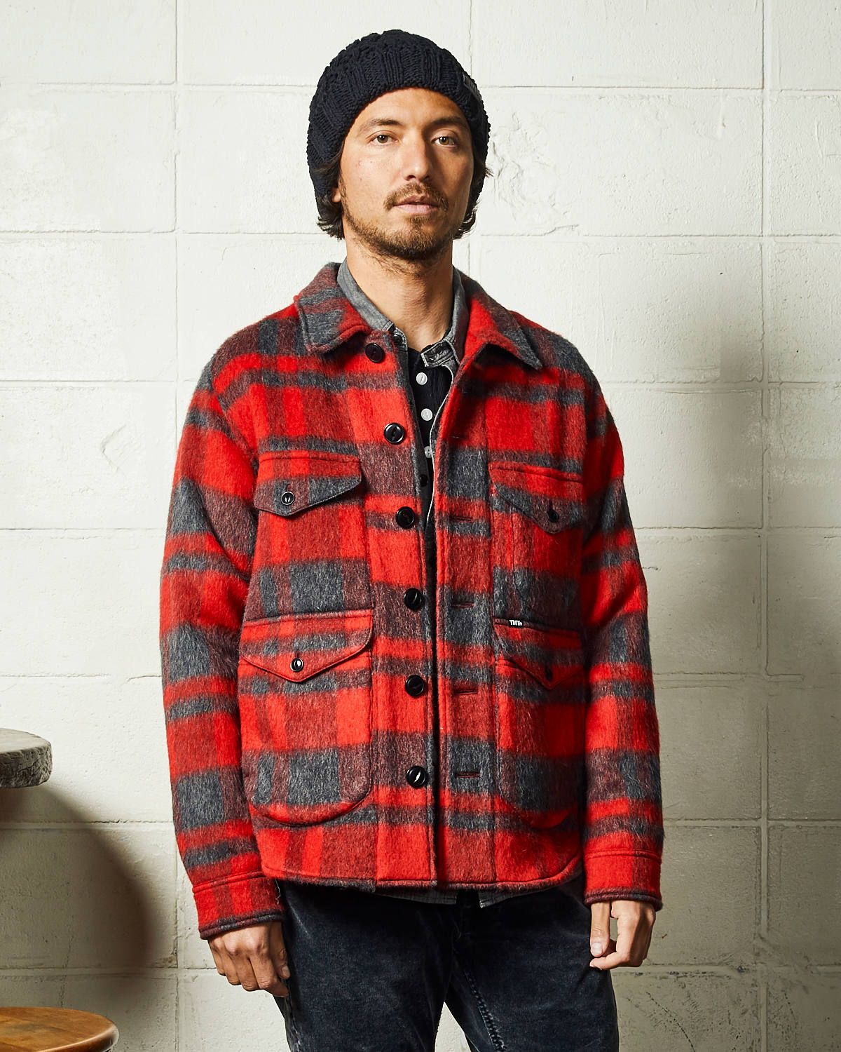 PLAID FUR WORK SHIRTS-TYPE JACKET / ブランケットチェック ワークシャツジャケット / TJK-F2016