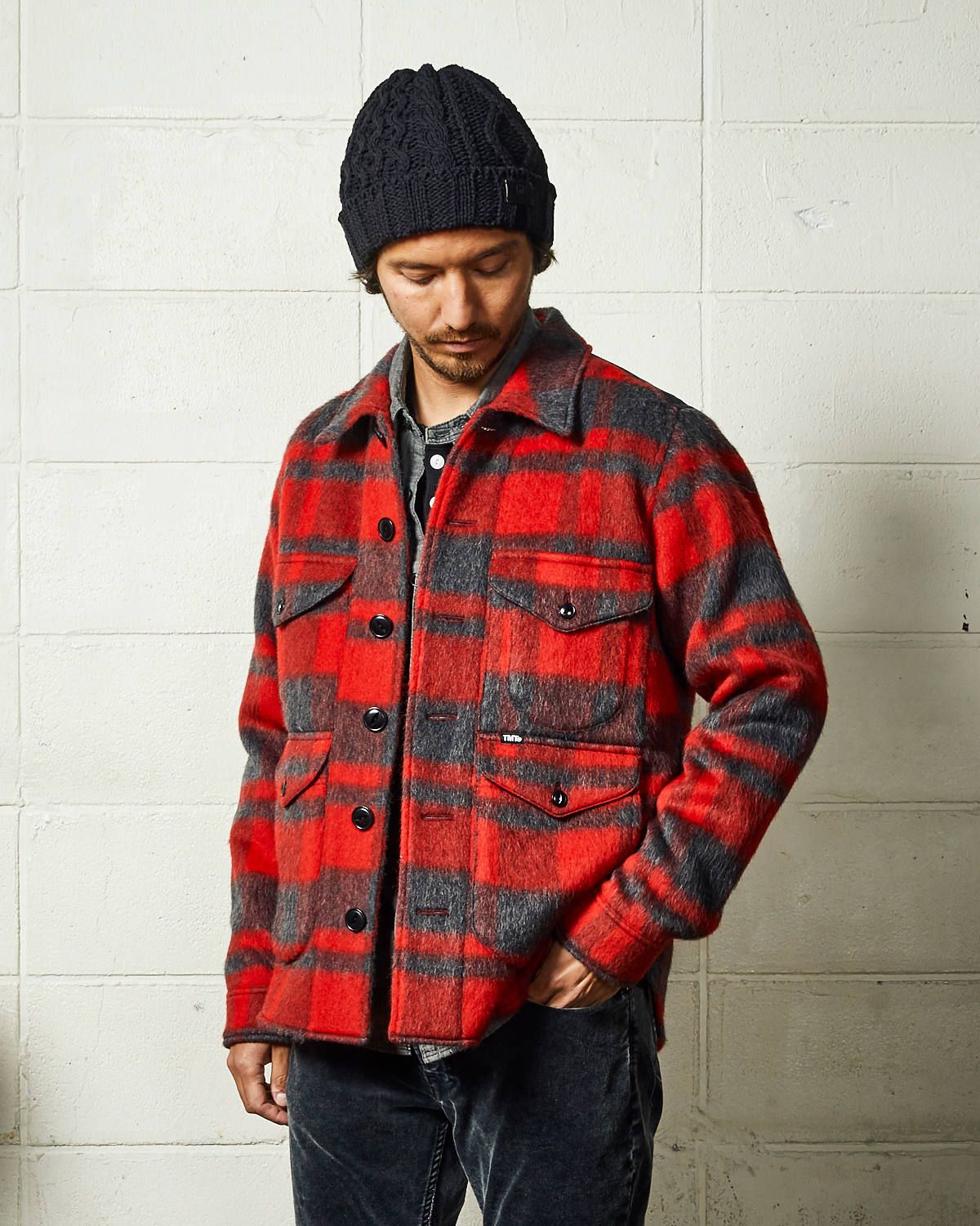 PLAID FUR WORK SHIRTS-TYPE JACKET / ブランケットチェック ワークシャツジャケット / TJK-F2016