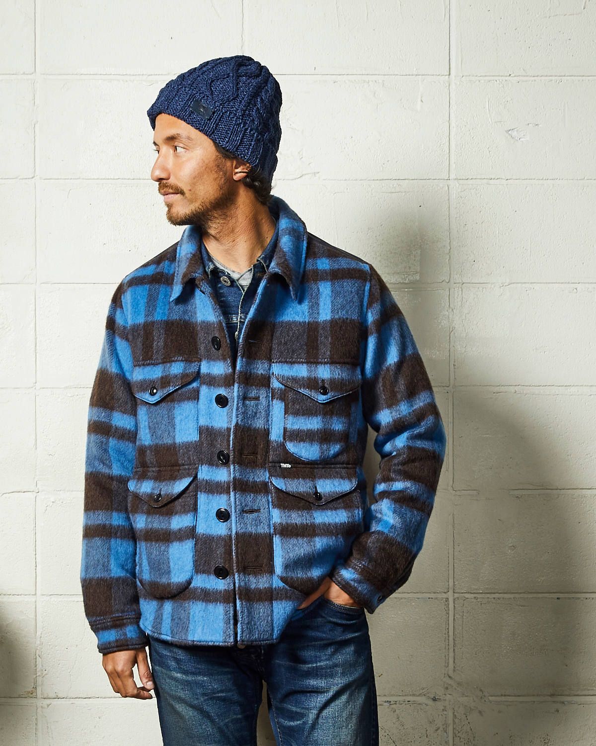 PLAID FUR WORK SHIRTS-TYPE JACKET / ブランケットチェック ワークシャツジャケット / TJK-F2016