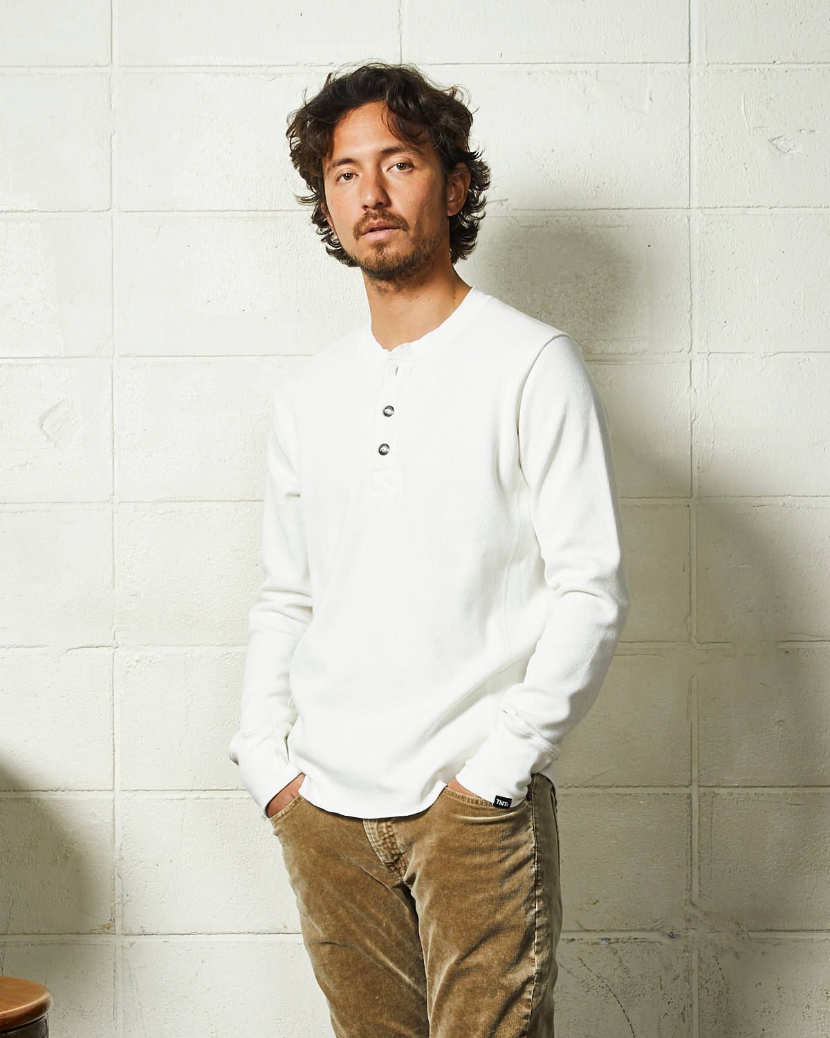 BOMBER HEAT® THERMAL L/SL HENLEY-NECK SHIRTS / 裏起毛 サーマル ヘンリーネックロングスリーブTシャツ / TCS-F2002