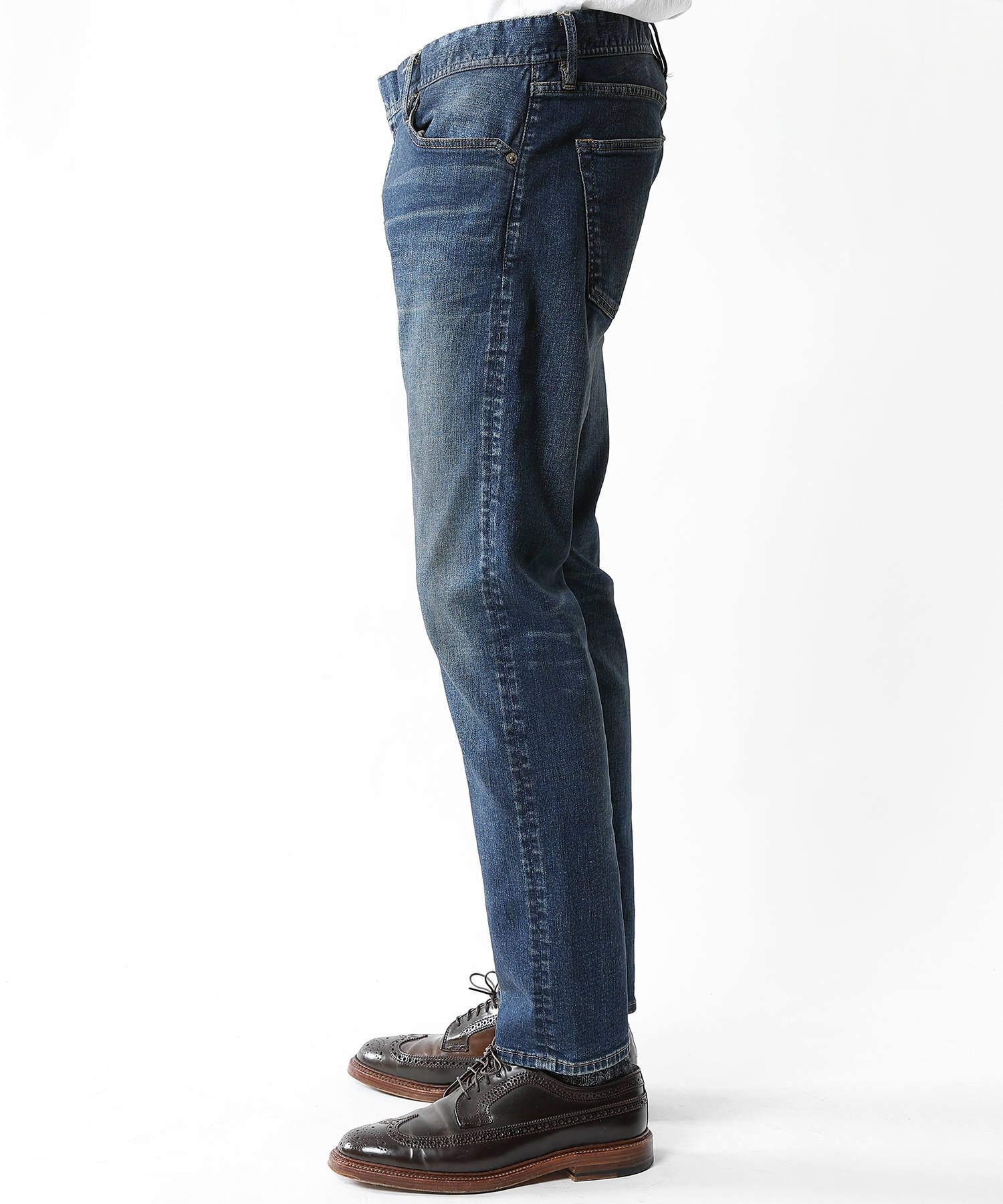 HYBRID-STRETCH DENIM 5P FRONT POINT CROPPED TAPERED / ストレッチデニム テーパードパンツ / TPT-F2003