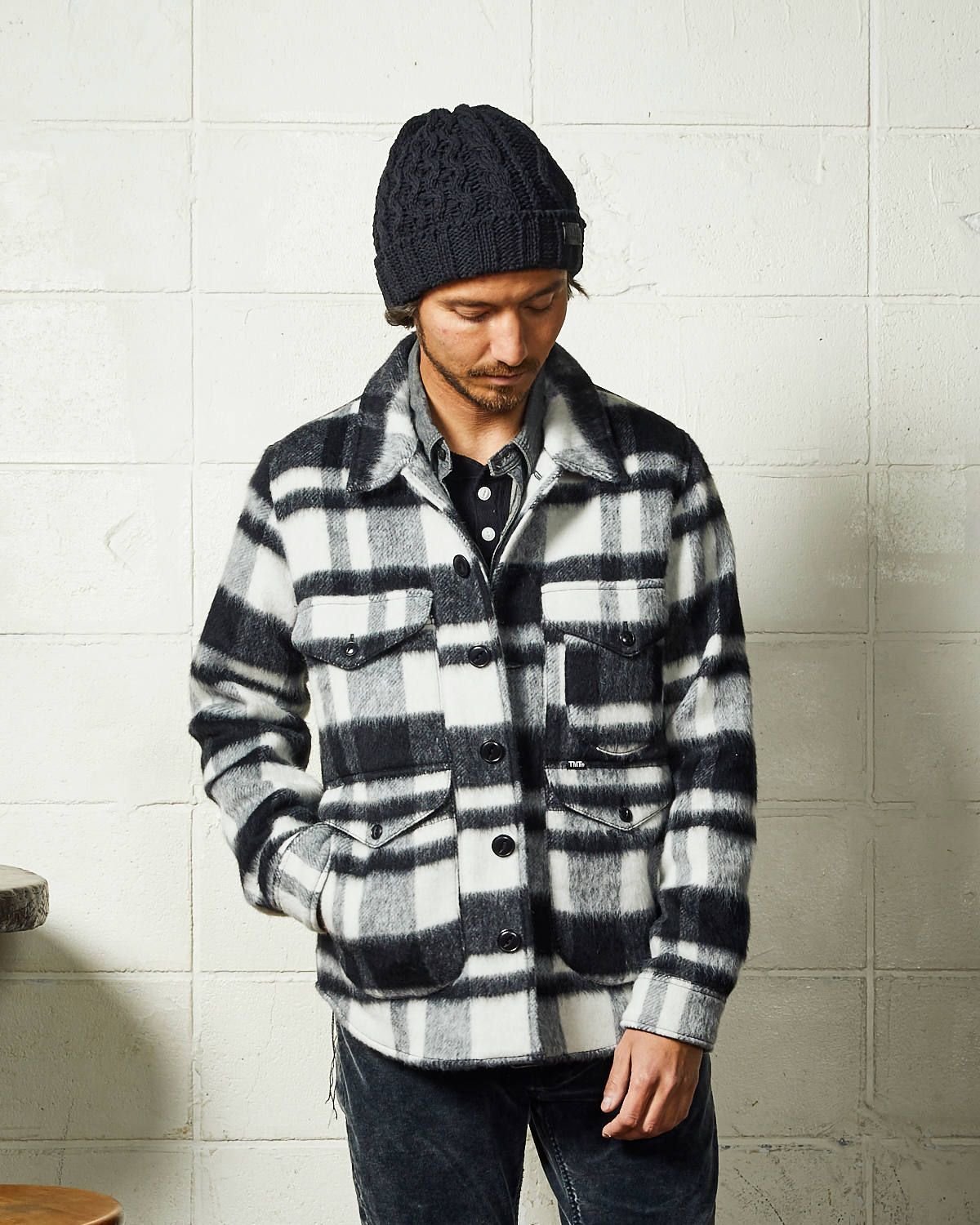 PLAID FUR WORK SHIRTS-TYPE JACKET / ブランケットチェック ワークシャツジャケット / TJK-F2016