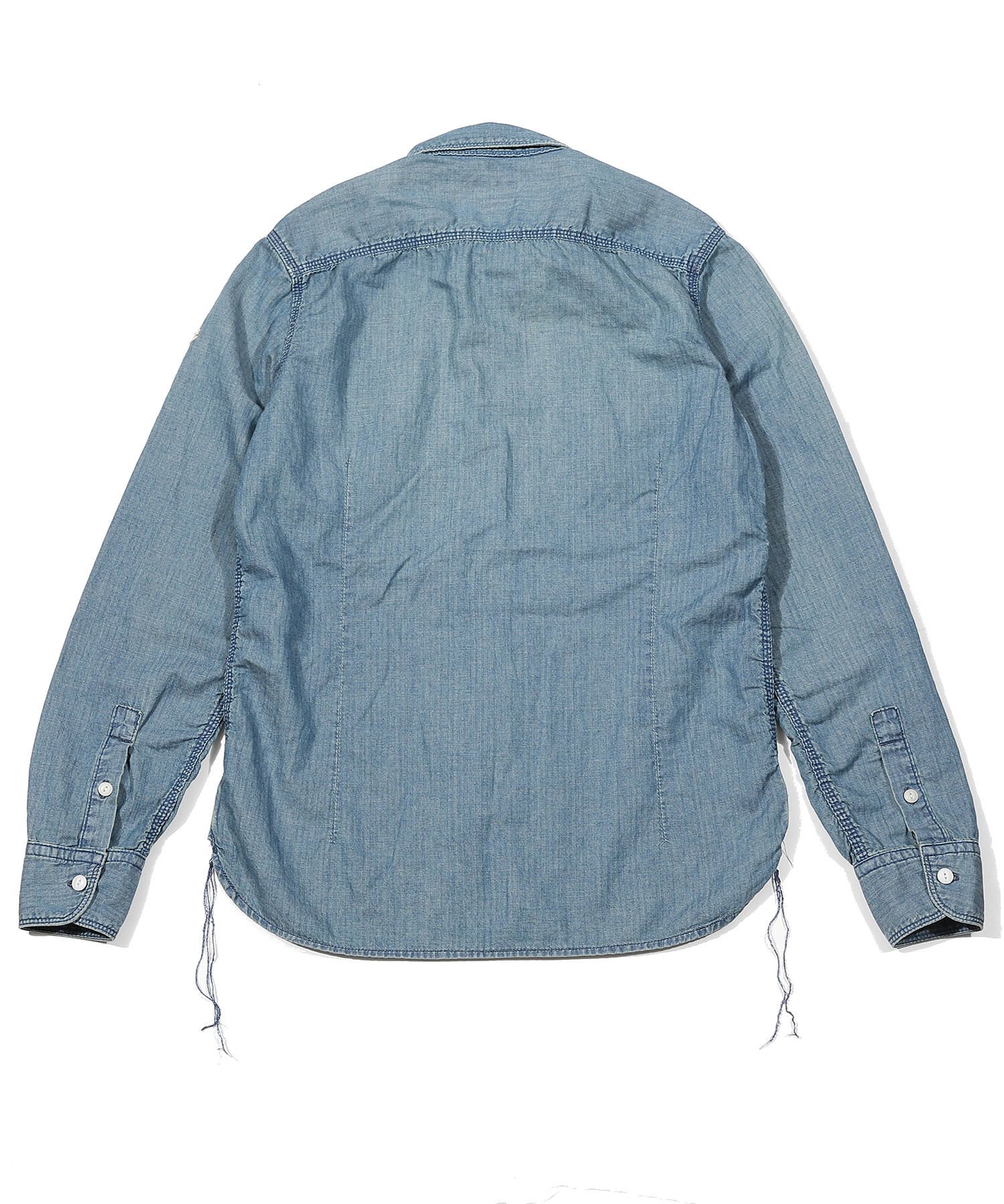 TMT - 【ラスト1点-サイズXL】 HERRINGBONE INDIGO CHAMBRAY WORK