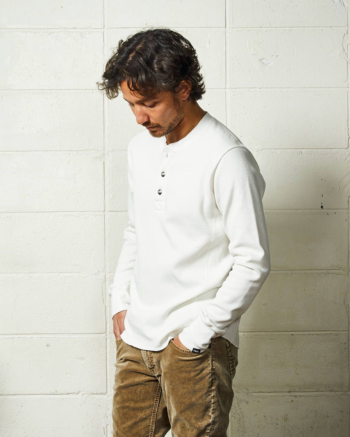 BOMBER HEAT® THERMAL L/SL HENLEY-NECK SHIRTS / 裏起毛 サーマル ヘンリーネックロングスリーブTシャツ / TCS-F2002