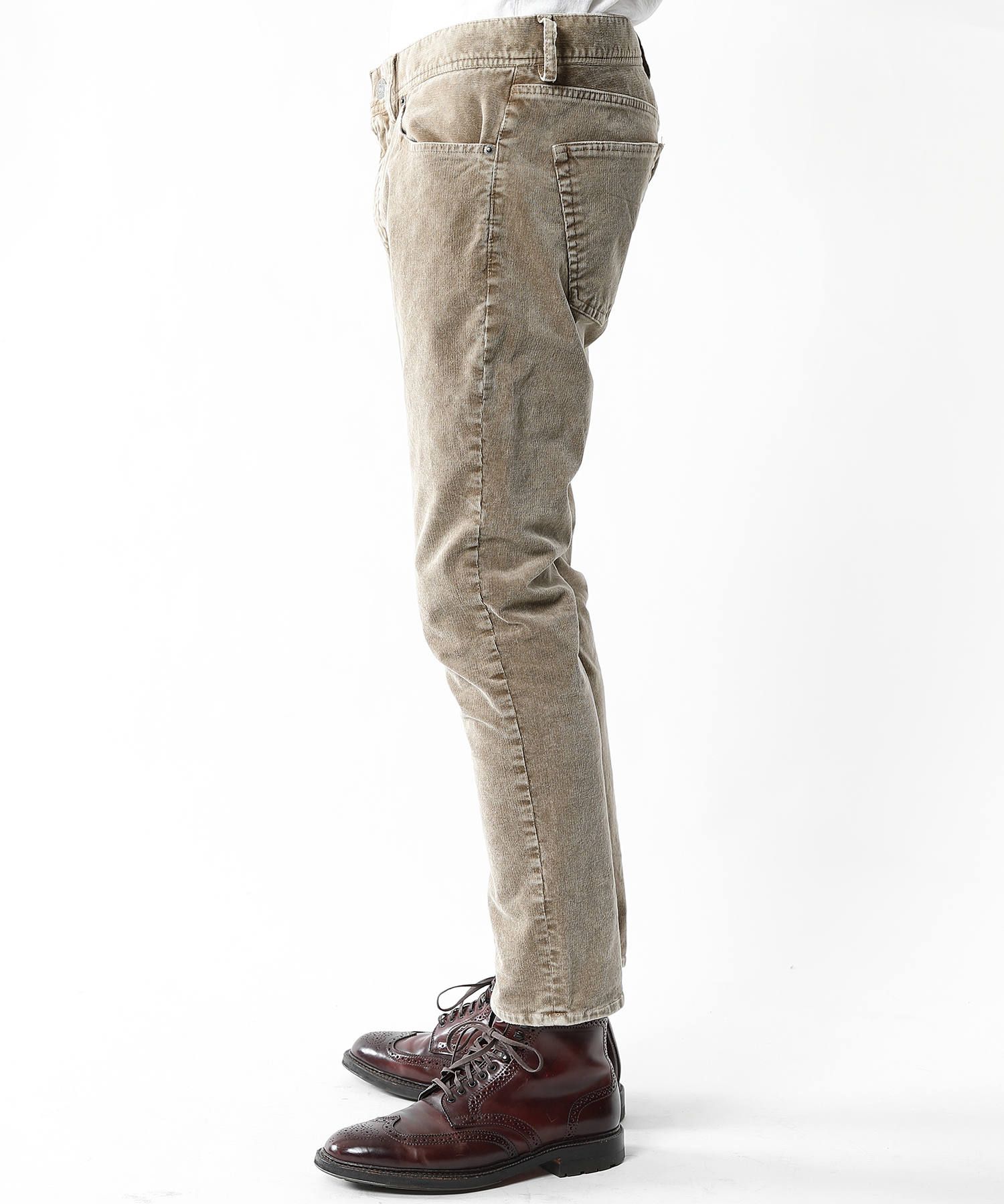 STRETCH CORDUROY 5P CROPPED TAPERED (VINTAGE-dyed) / コーデュロイパンツ / TPT-F2007