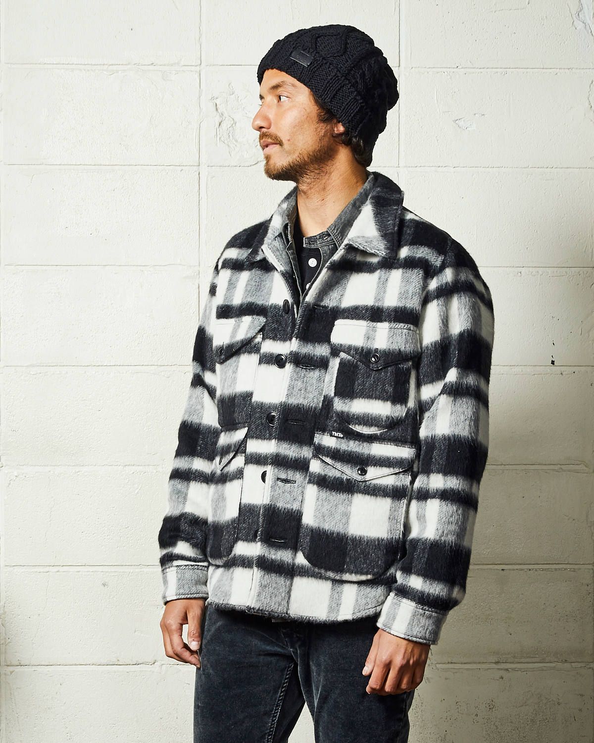 PLAID FUR WORK SHIRTS-TYPE JACKET / ブランケットチェック ワークシャツジャケット / TJK-F2016