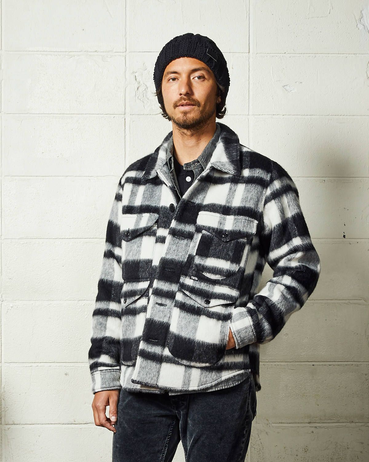 PLAID FUR WORK SHIRTS-TYPE JACKET / ブランケットチェック ワークシャツジャケット / TJK-F2016