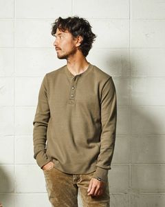 BOMBER HEAT® THERMAL L/SL HENLEY-NECK SHIRTS / 裏起毛 サーマル ヘンリーネックロングスリーブTシャツ / TCS-F2002