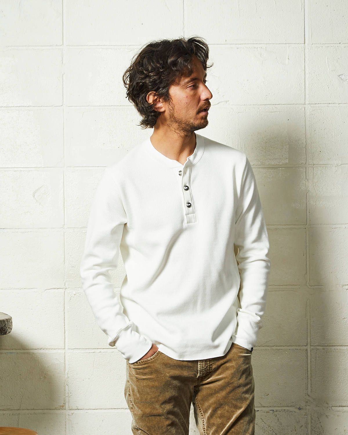 TMT - BOMBER HEAT® THERMAL L/SL HENLEY-NECK SHIRTS / 裏起毛