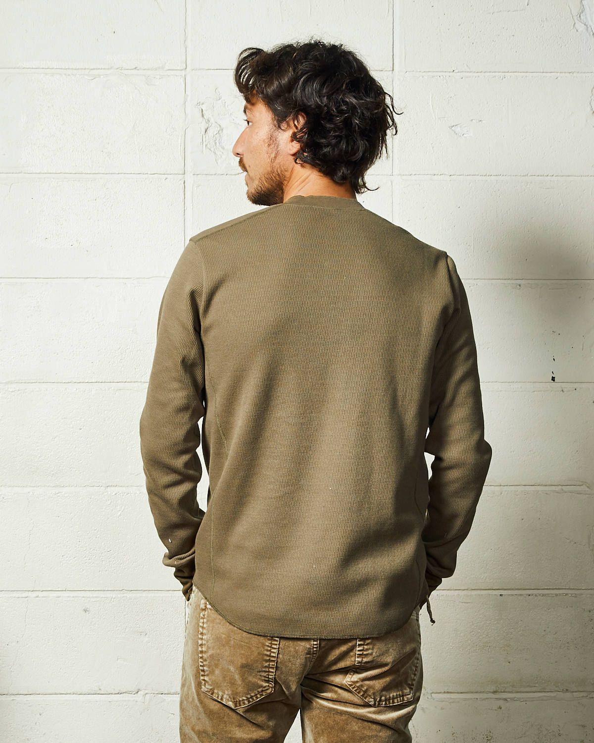 BOMBER HEAT® THERMAL L/SL HENLEY-NECK SHIRTS / 裏起毛 サーマル ヘンリーネックロングスリーブTシャツ / TCS-F2002