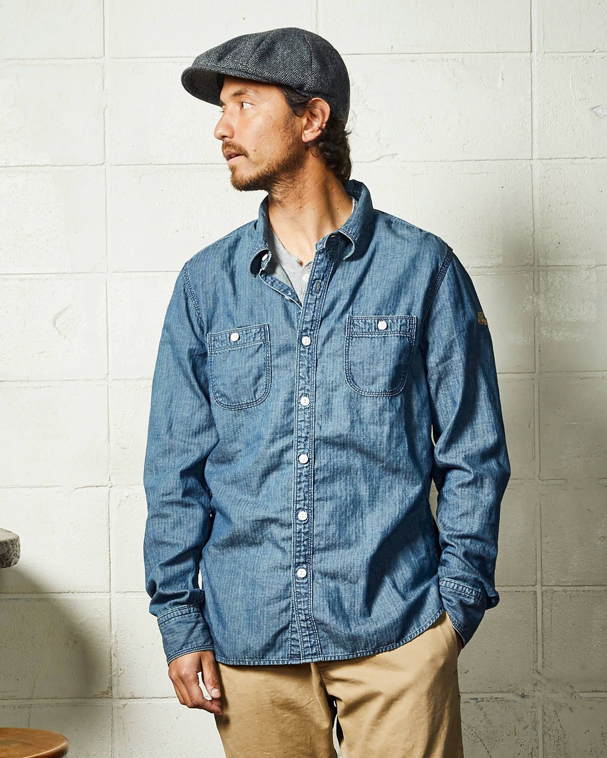 ビンテージ加工【ラルフローレン】シャンブレー MOAB WORKSHIRT - トップス